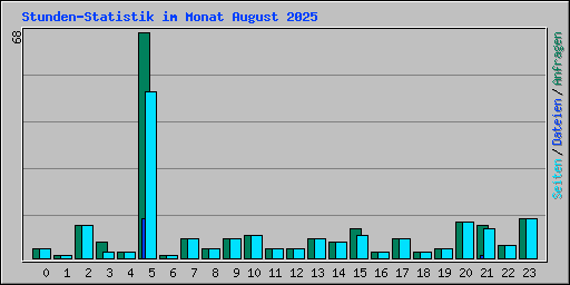 Stunden-Statistik im Monat August 2025
