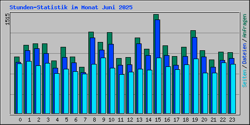 Stunden-Statistik im Monat Juni 2025