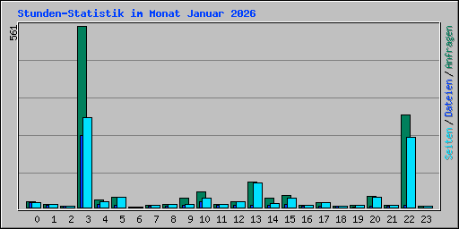 Stunden-Statistik im Monat Januar 2026