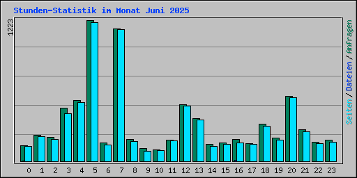 Stunden-Statistik im Monat Juni 2025