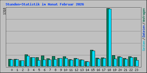 Stunden-Statistik im Monat Februar 2026