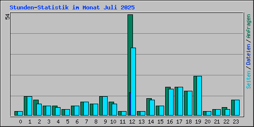 Stunden-Statistik im Monat Juli 2025