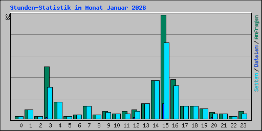 Stunden-Statistik im Monat Januar 2026