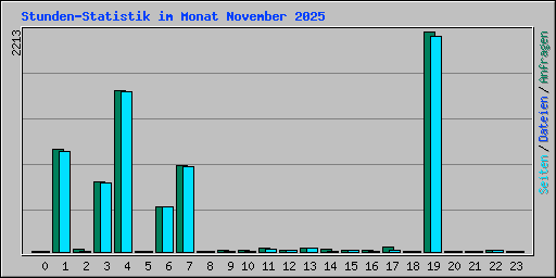 Stunden-Statistik im Monat November 2025