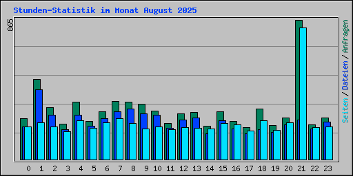 Stunden-Statistik im Monat August 2025